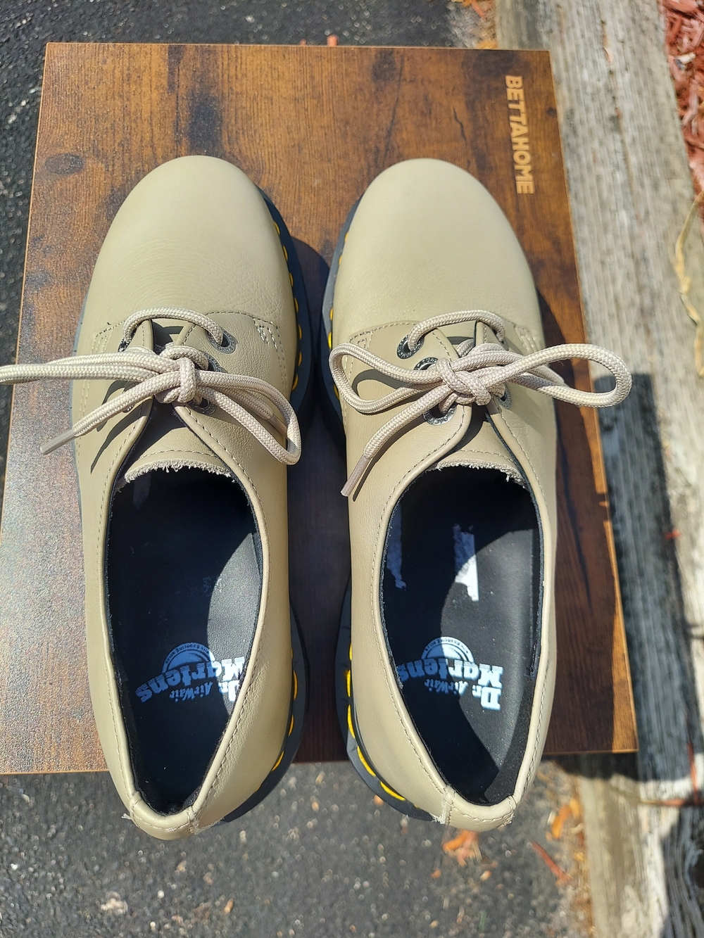 Dr. Martens 1461 Quad II Pisa Leather Tan Platform Oxford Women Size 9M Docs DM - Picture 10 of 13